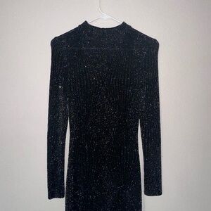 Elegant Black Glitter Dress
